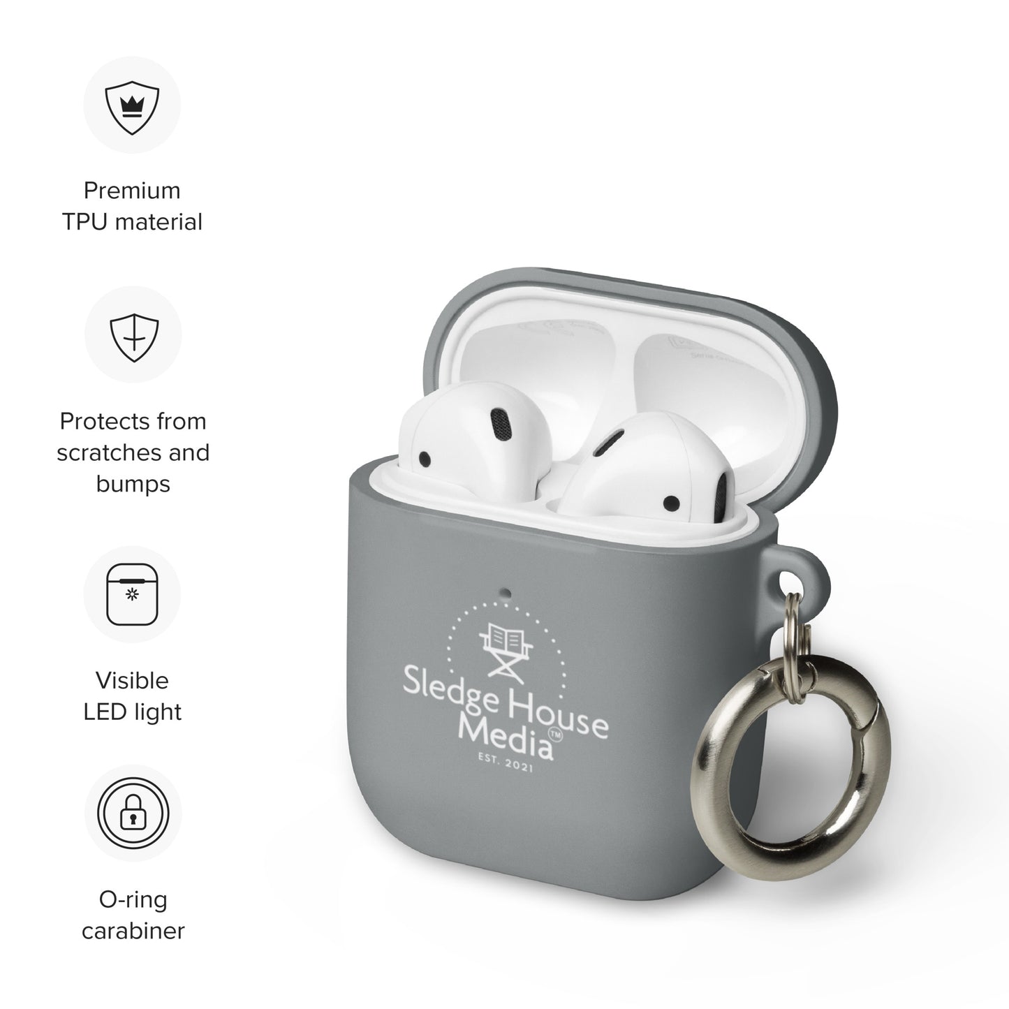 Sledge House Media Rubber Case for AirPods®