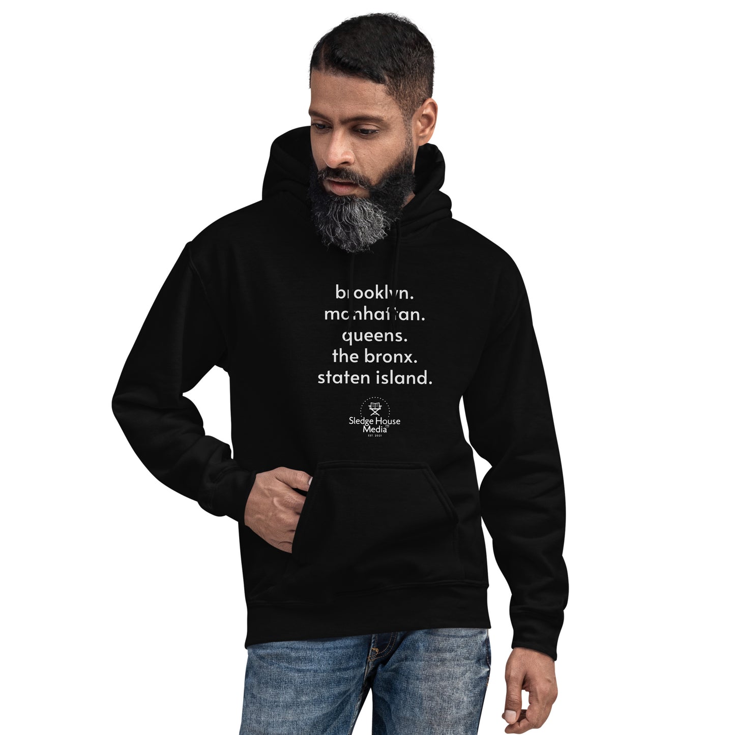 Sudadera con capucha unisex de cinco distritos