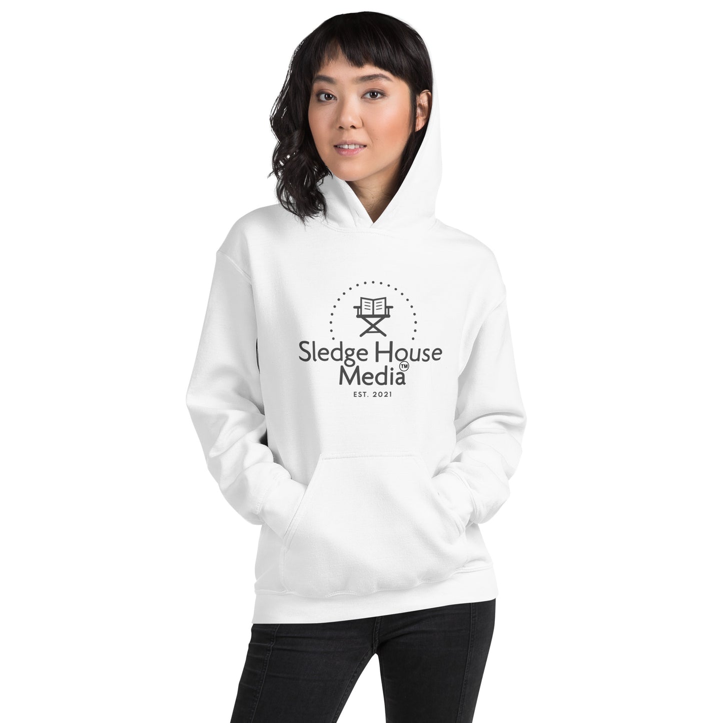"The OG" Sledge House Media Every Day White or Pink Cozy Unisex Hoodie