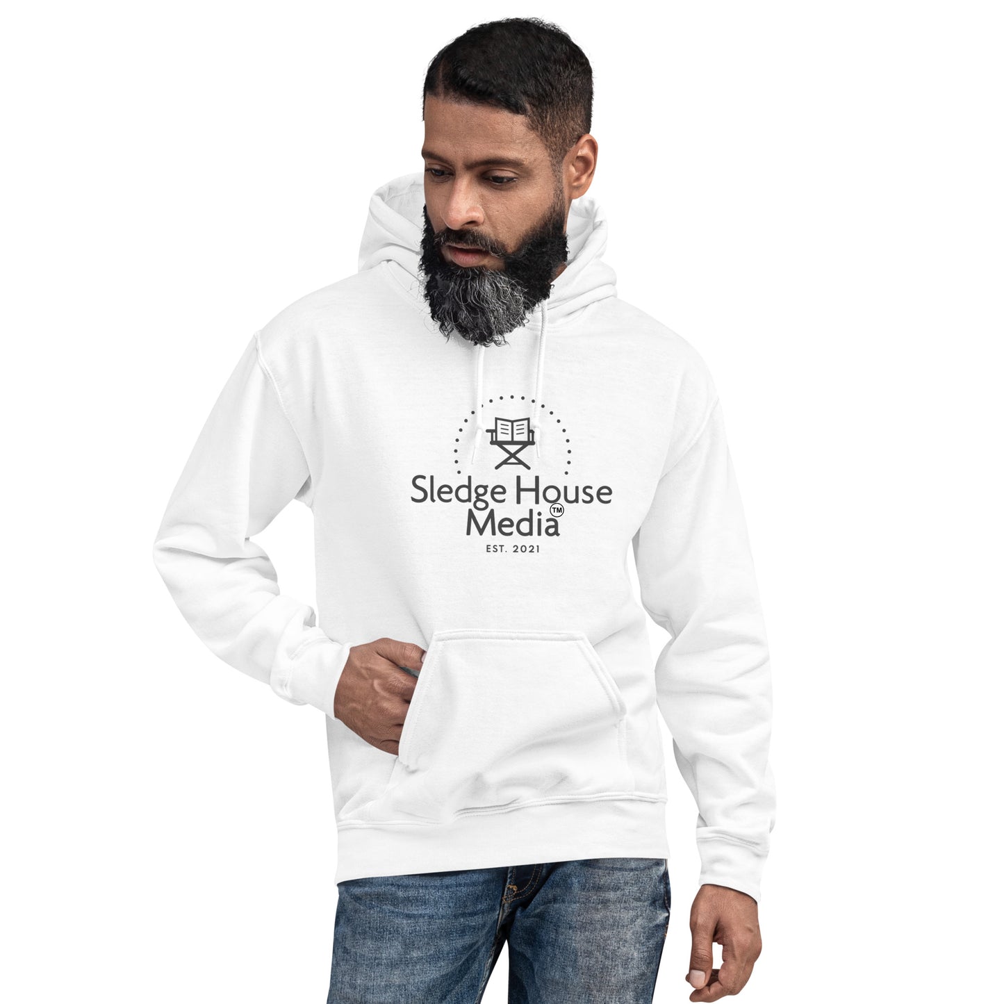 "The OG" Sledge House Media Every Day White or Pink Cozy Unisex Hoodie