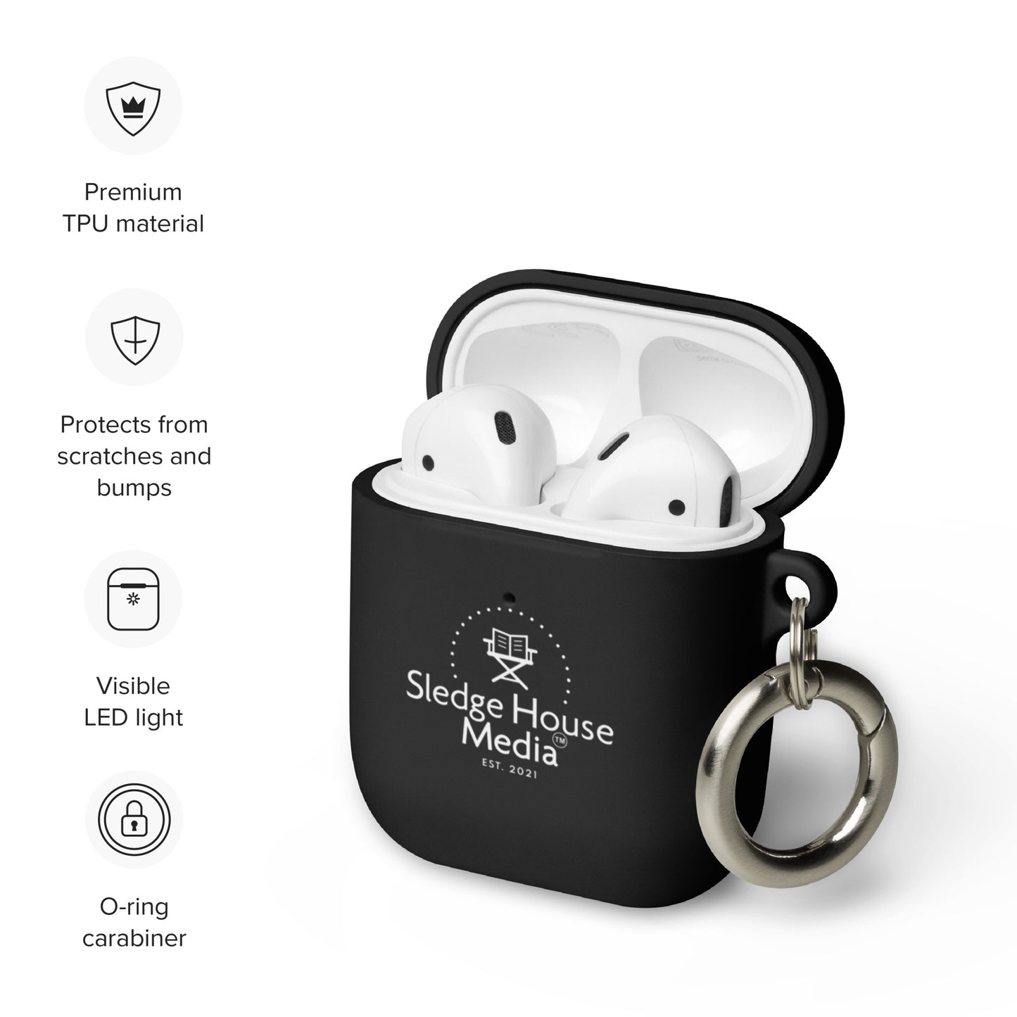 Sledge House Media Rubber Case for AirPods®