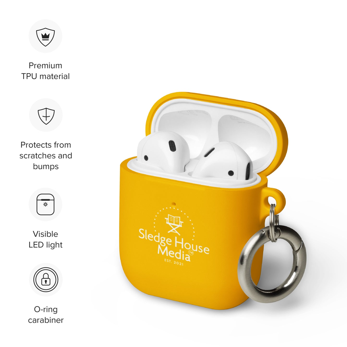 Sledge House Media Rubber Case for AirPods®